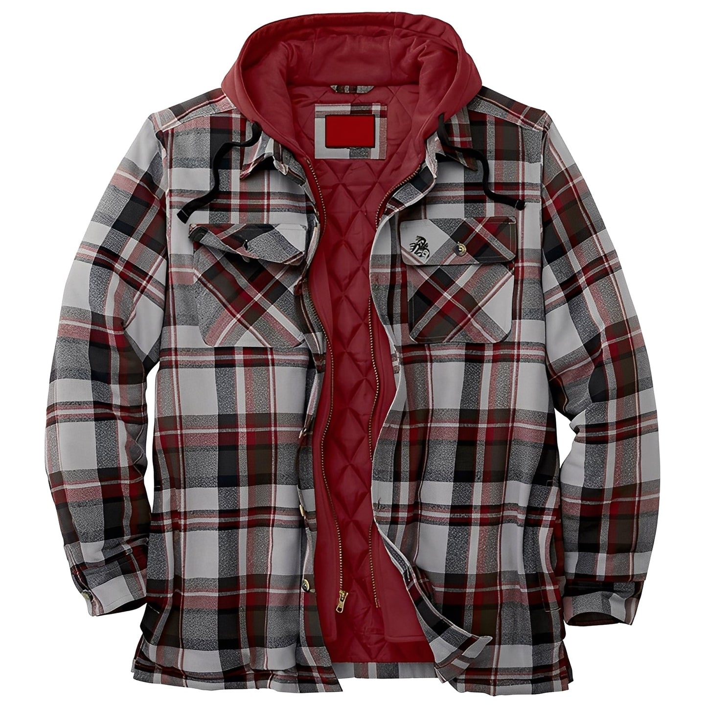 Flynn - Herrenjacke mit Kapuze im traditionellen Karomuster