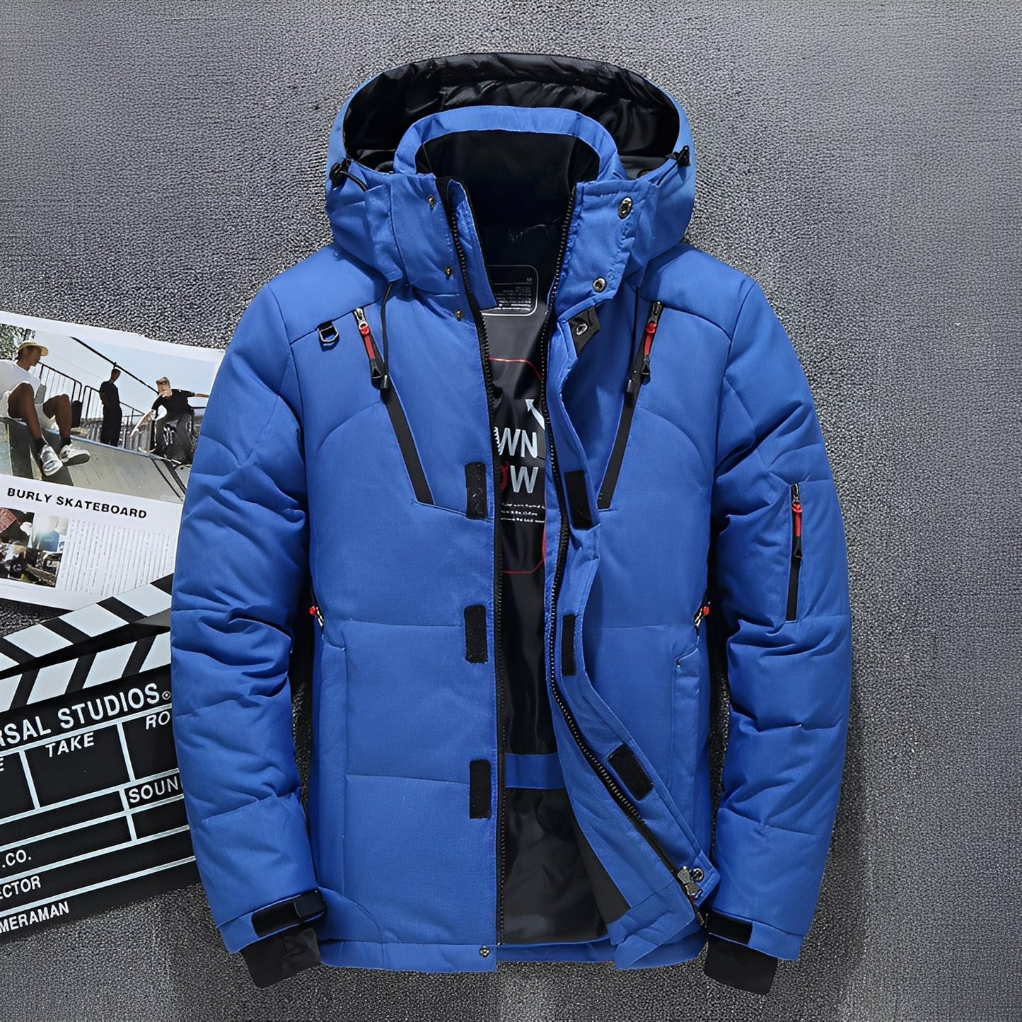 Damian - Modische Herren-Kapuzenjacke mit vielen Taschen