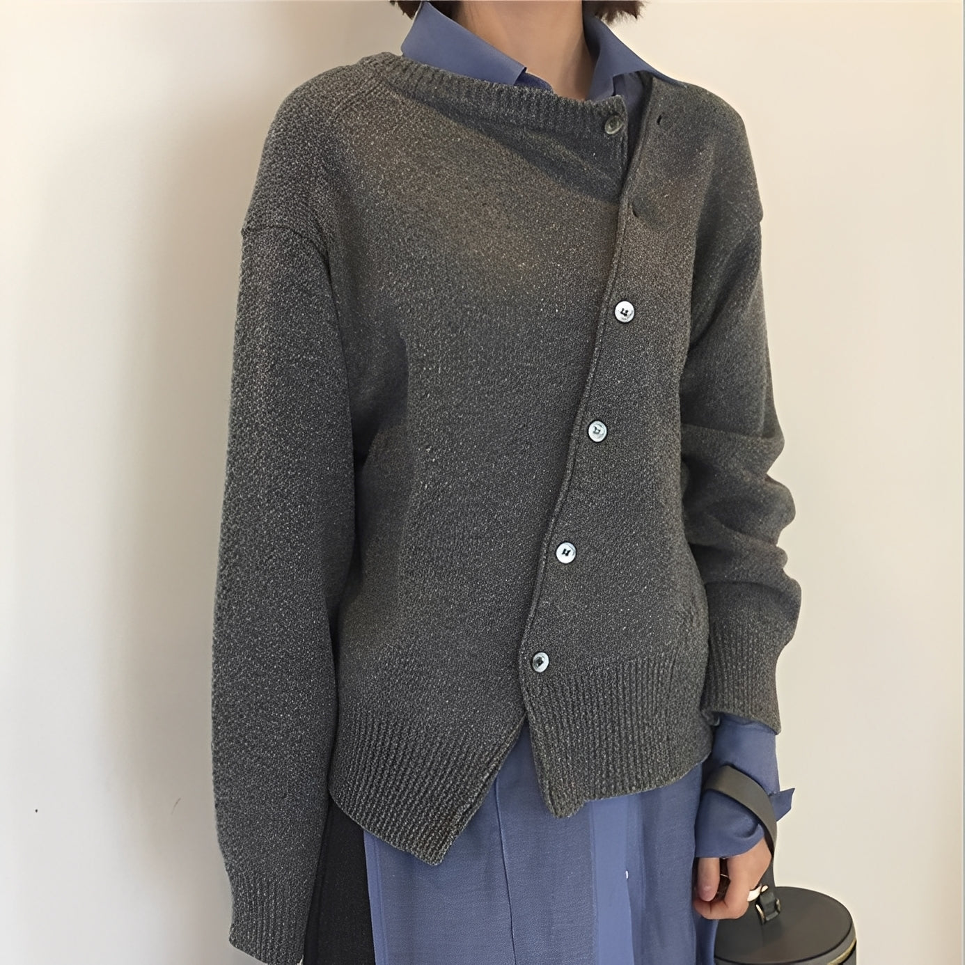 Arianna - Locker sitzende Kaschmirjacke mit Knöpfen für Damen