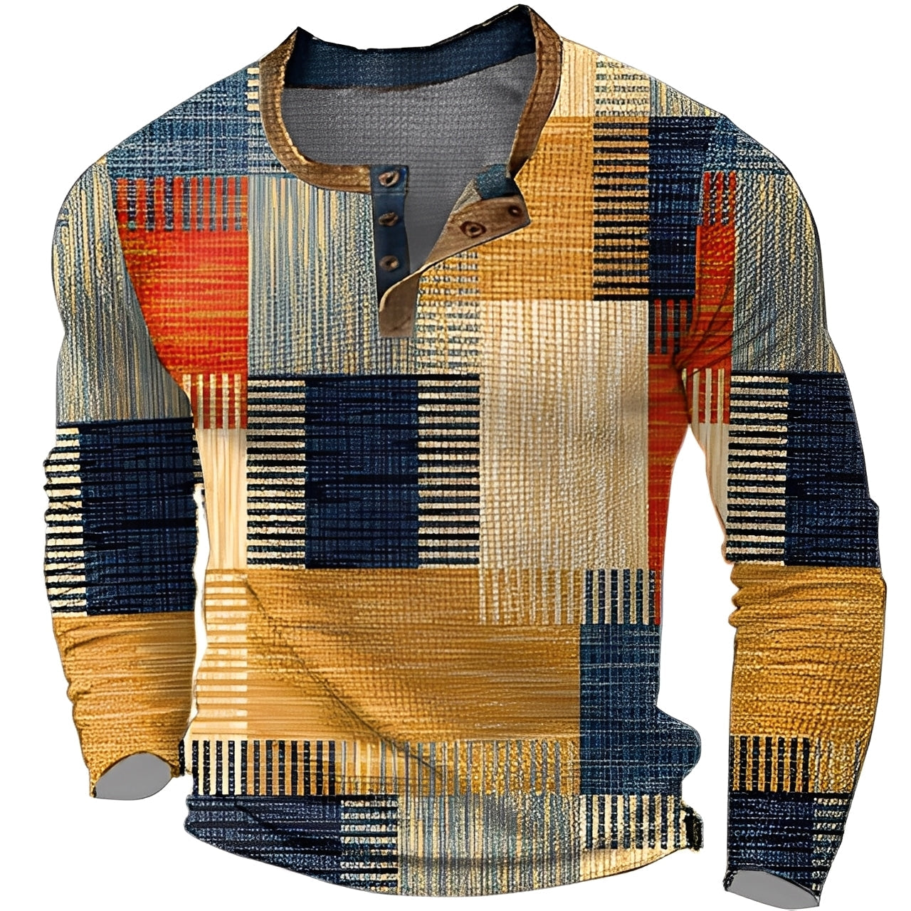 Brennan - Bequemes, bedrucktes Langarmshirt für Herren