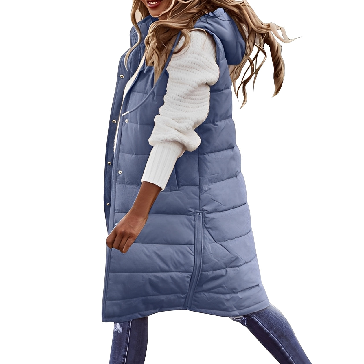 Brenna - Stilvolle lange Damen-Daunenjacke