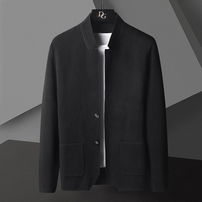 Elsdon - Modische, leichte Herrenstrickjacke mit Taschen