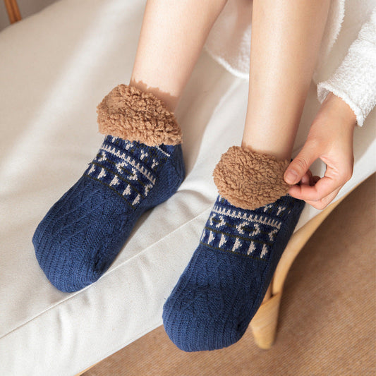 Nichole - Elegante, warme Antirutsch-Socken für Damen