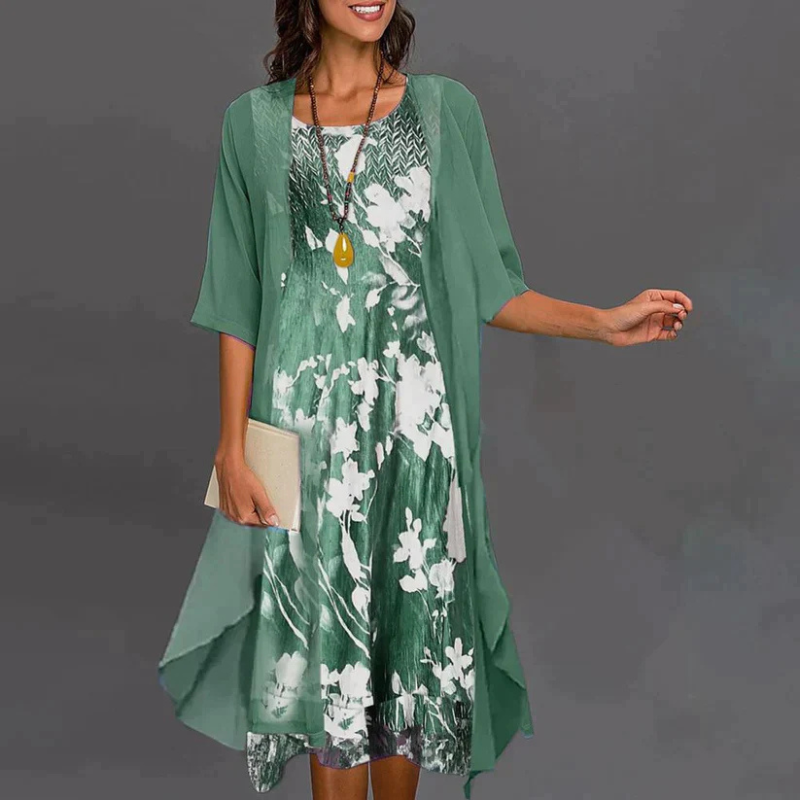 Celia – Mini-Blumenkleid mit Blazer
