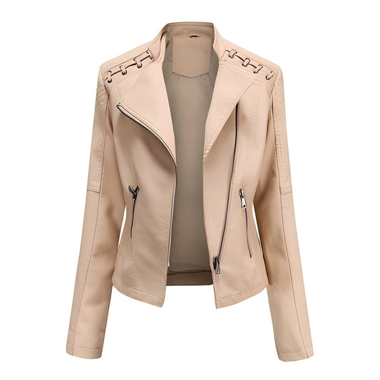 Narelle - Stilvolle, schmale kurze Damenlederjacke