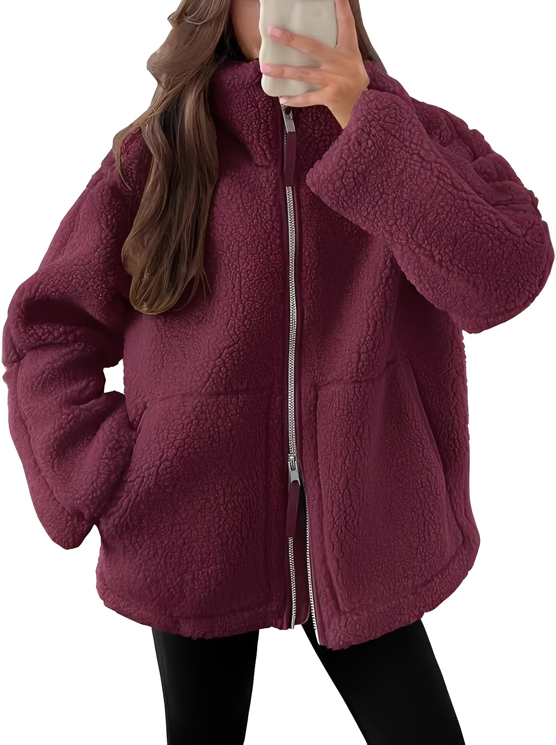 Rowena - Elegante Damen-Wolljacke mit Reißverschluss