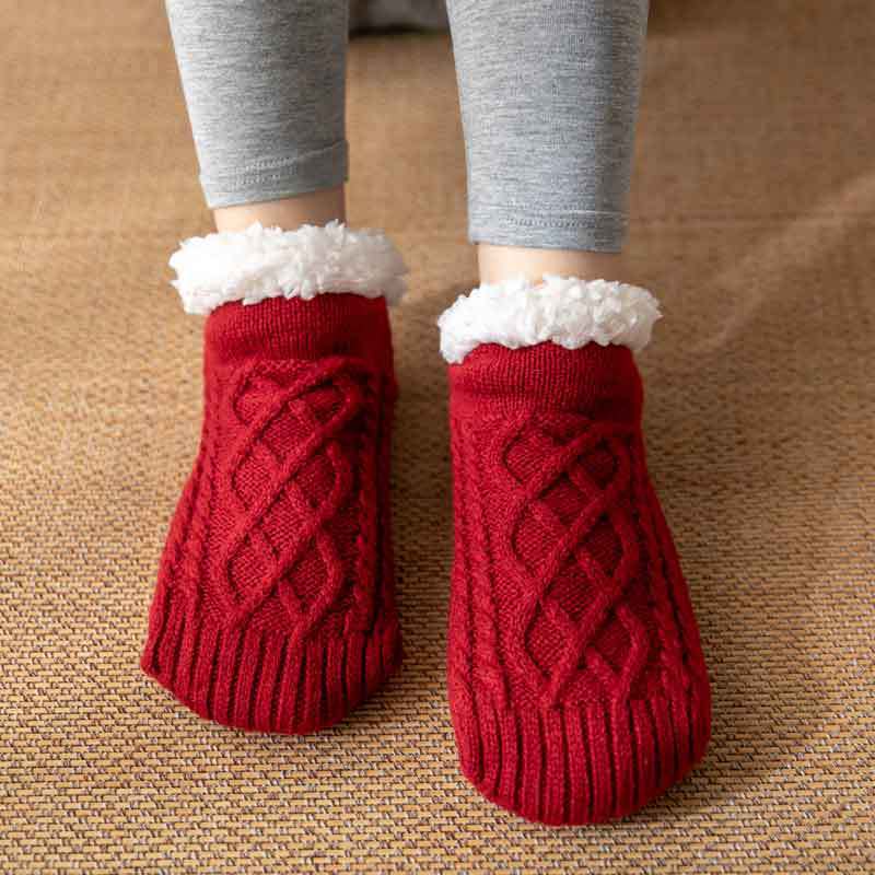 Raquel - Komfortable und rutschfeste Damenplüschsocken für die Winterzeit