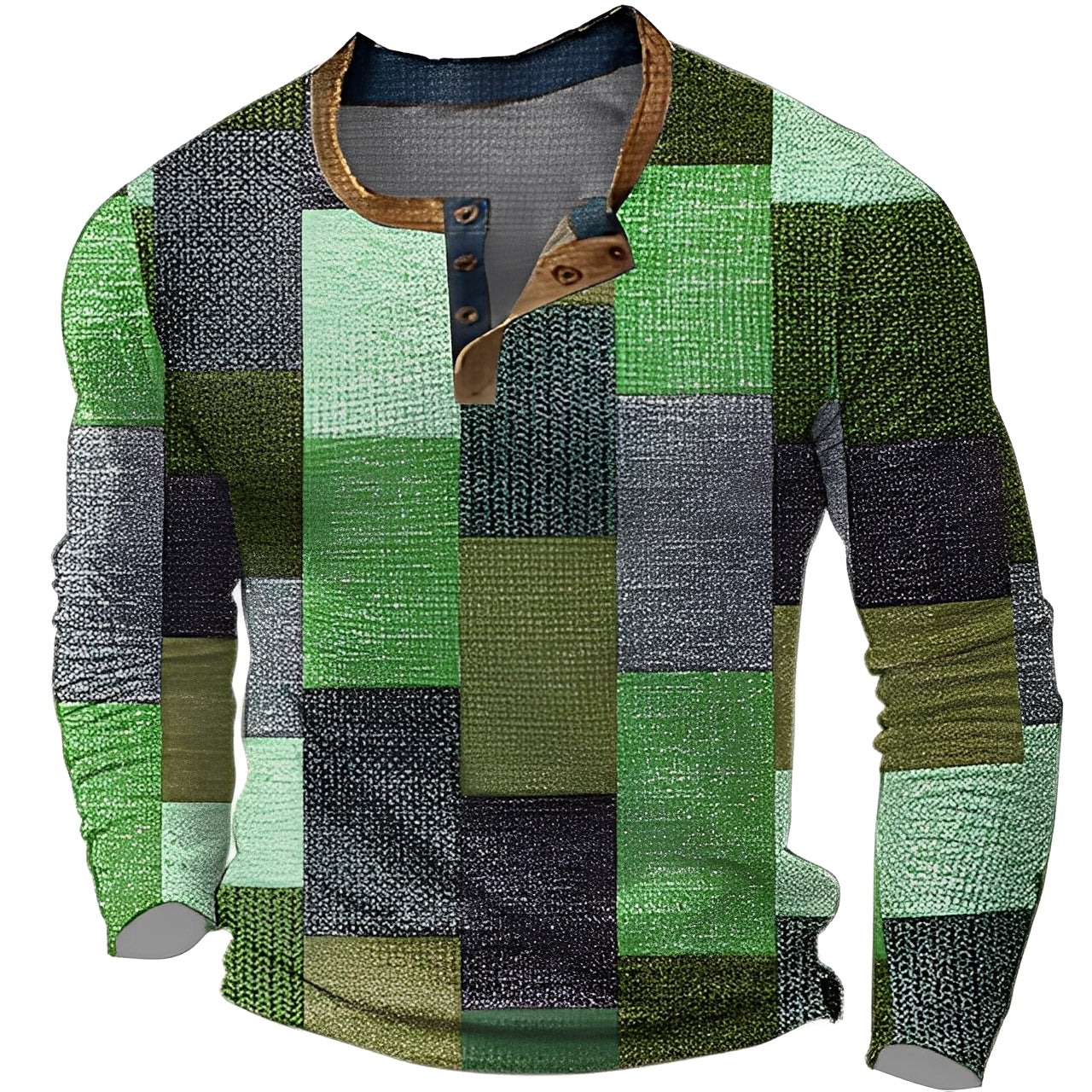 Brennan - Bequemes, bedrucktes Langarmshirt für Herren