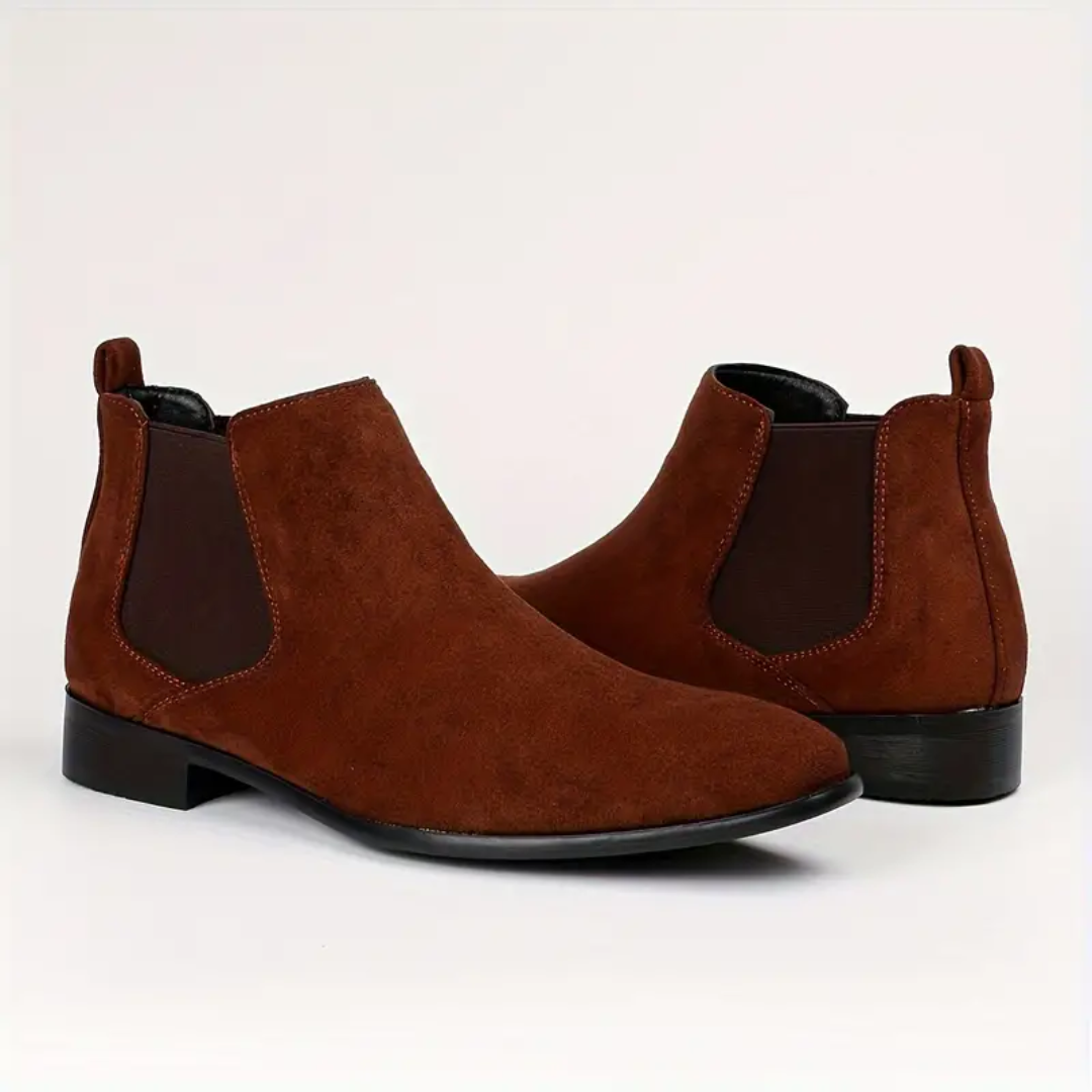 Dario – Chelsea-Stiefel aus Echtem Leder mit Niedrigem Absatz
