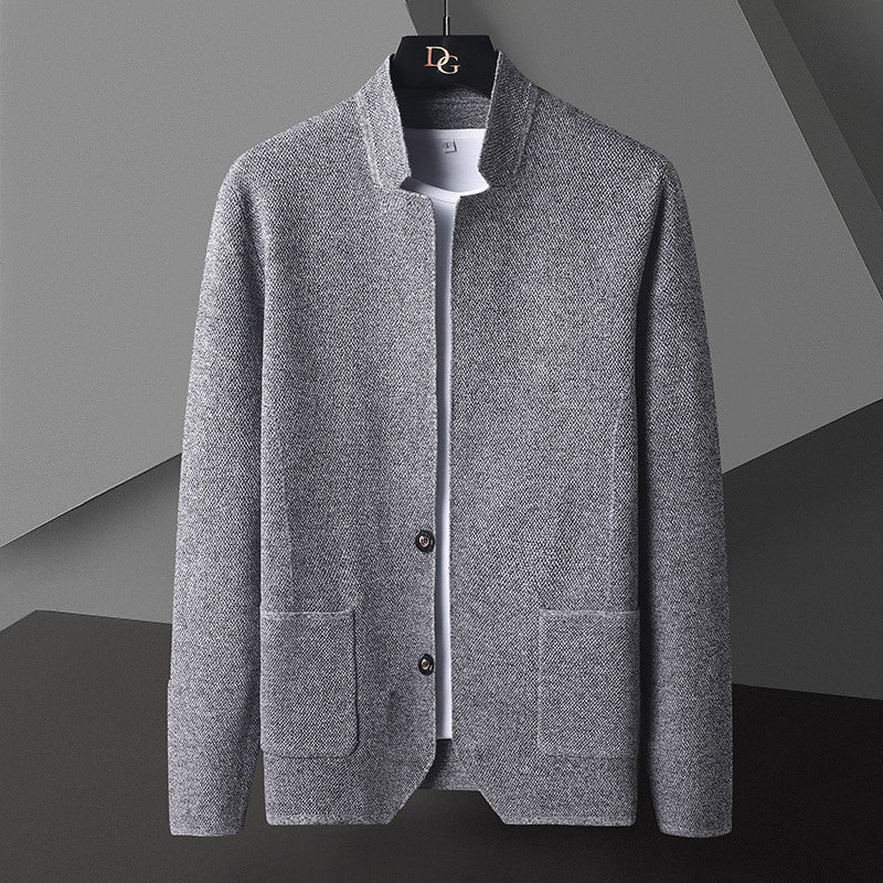 Elsdon - Modische, leichte Herrenstrickjacke mit Taschen