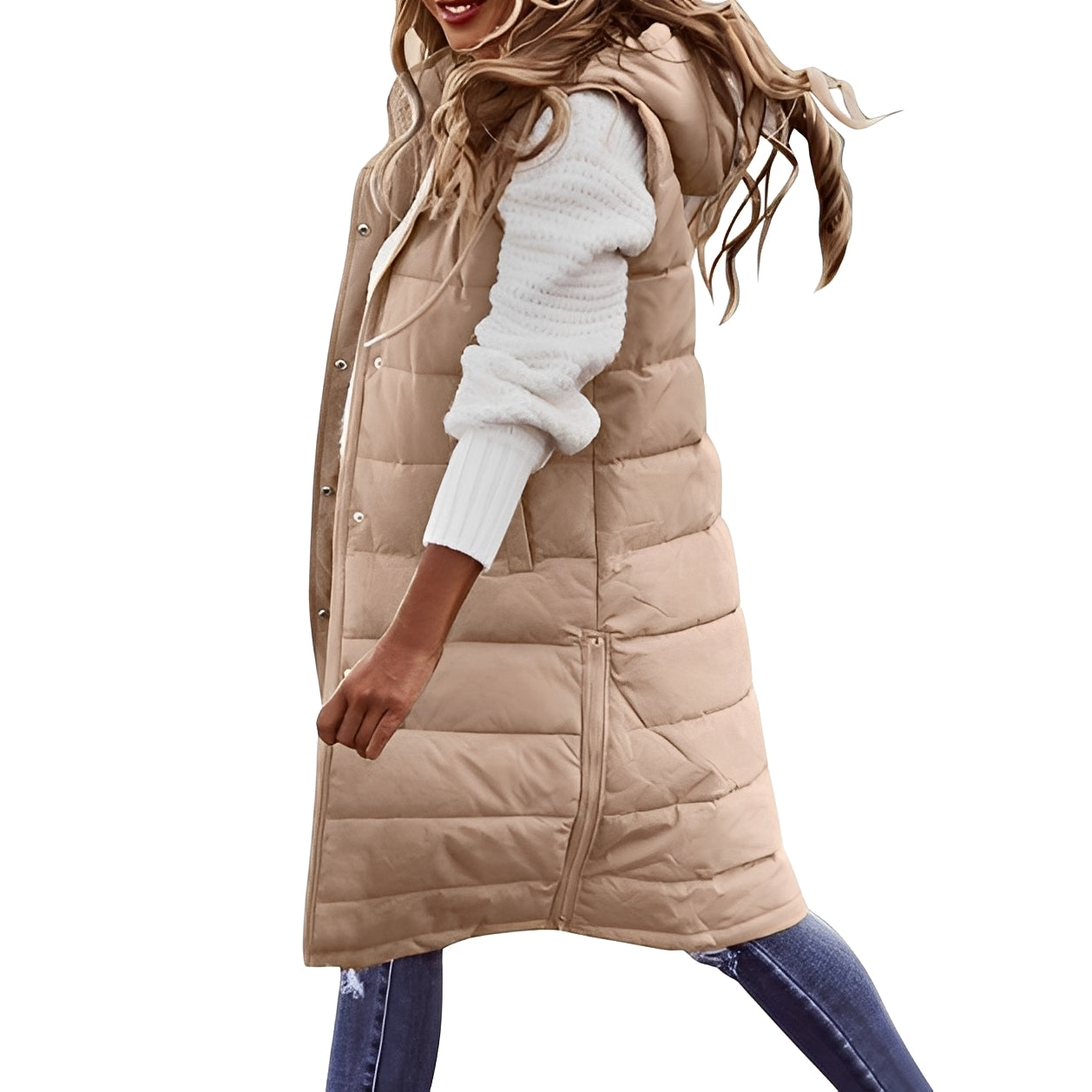 Brenna - Stilvolle lange Damen-Daunenjacke