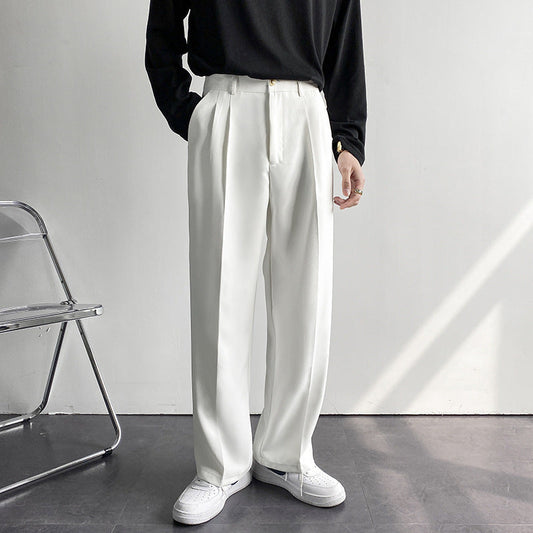 Caleb - Elegante, locker geschnittene, gerade Herrenhose
