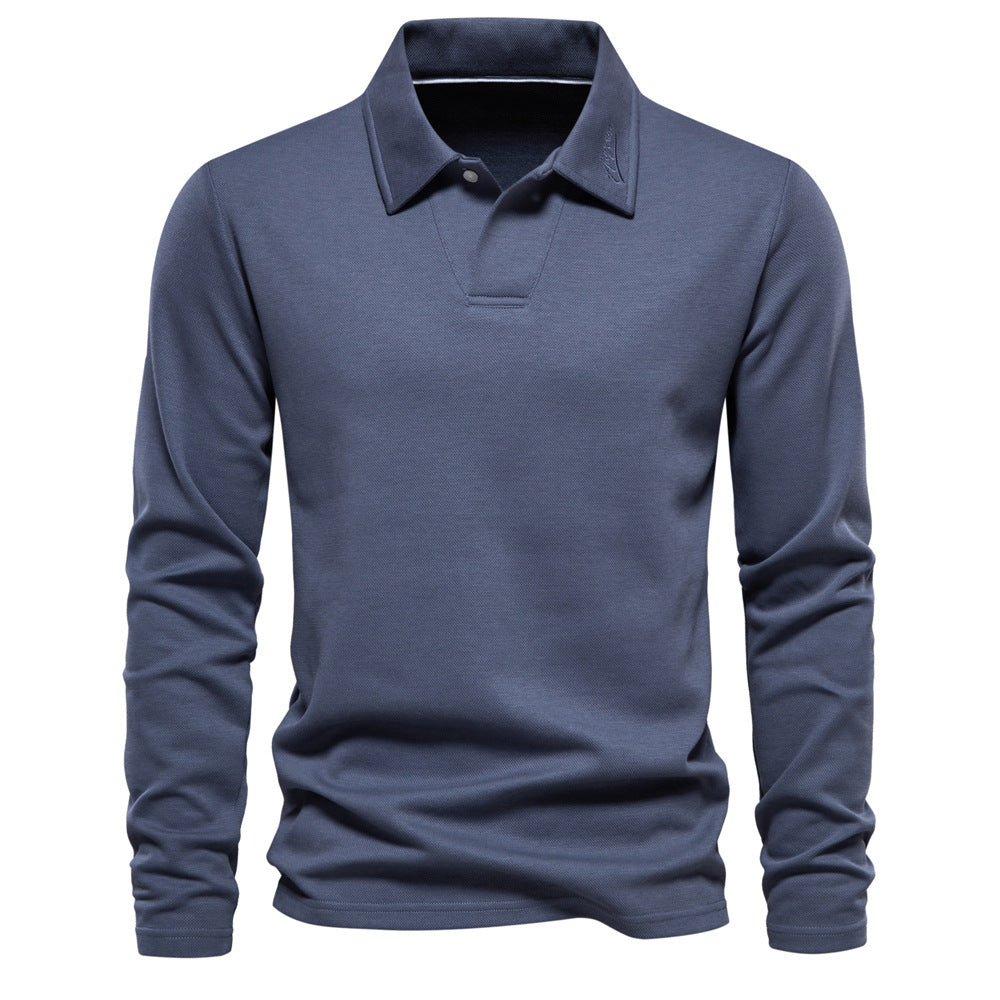 Elvin - Lockeres, klassisches Langarm-Poloshirt für Herren