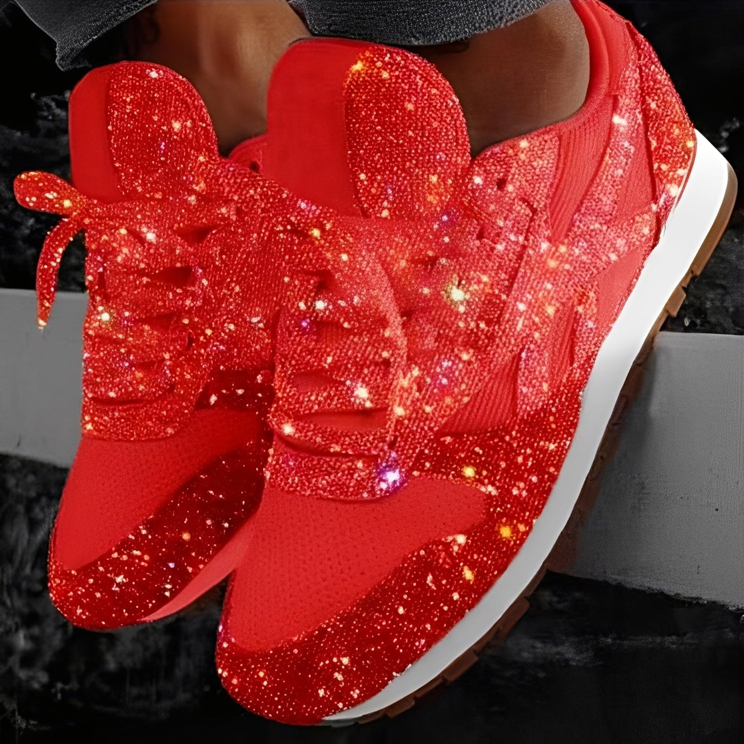 Kaycee - Schimmernde, gemütliche Muffin-Sneaker für Damen