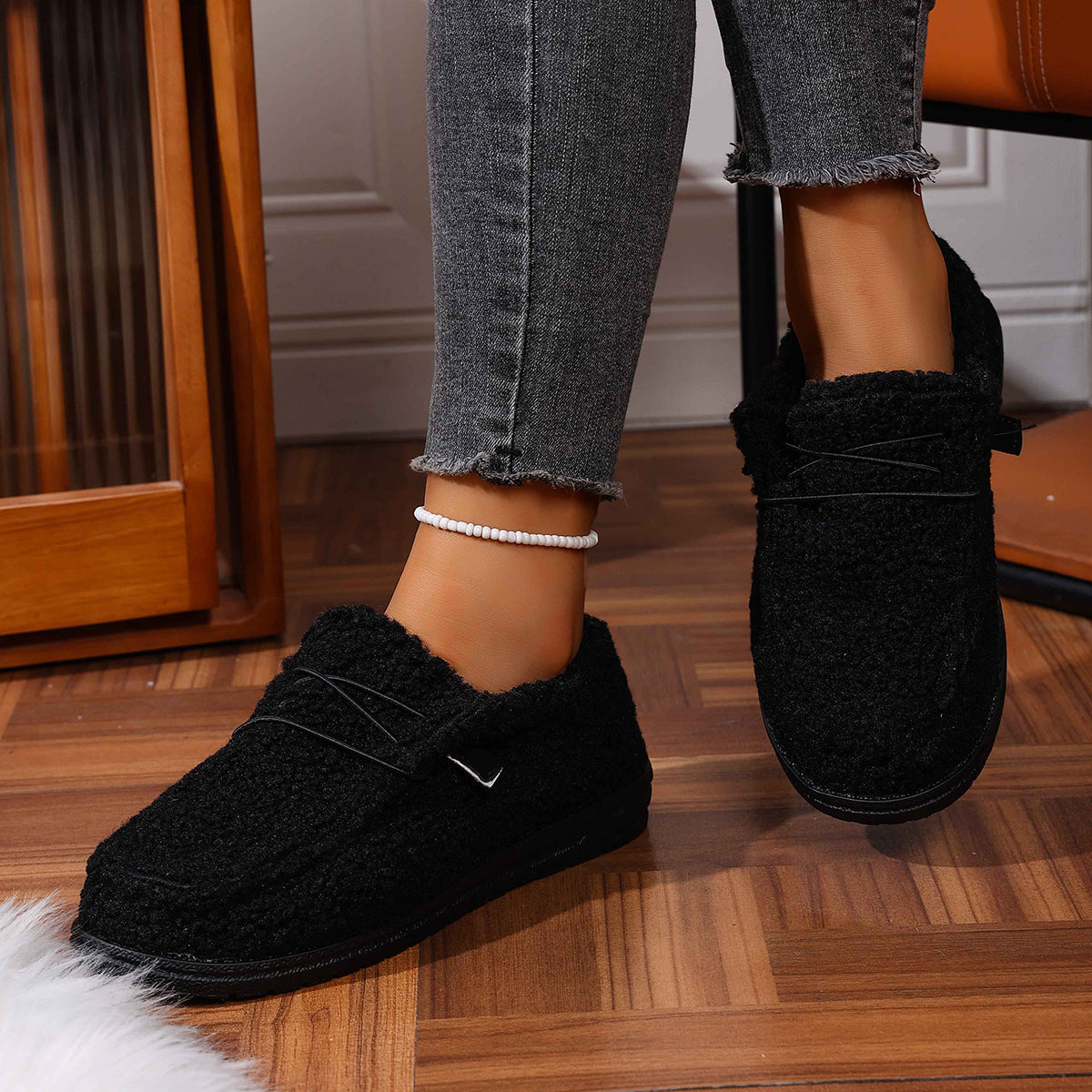 Mellony - Moderne flache Teddyschuhe für Frauen