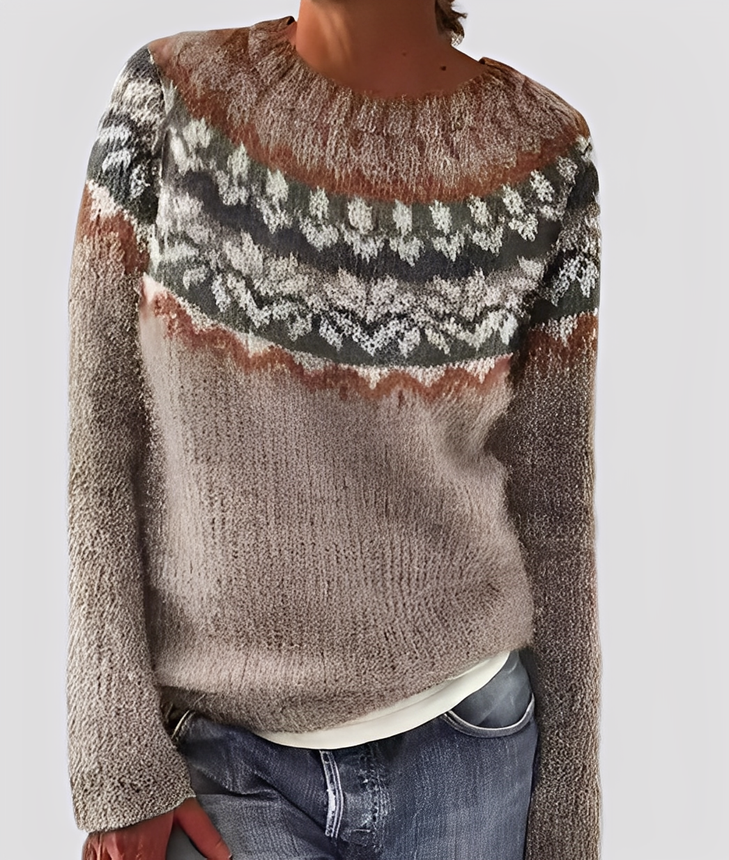Christal - Schicker, locker geschnittener Damen-Wollpullover