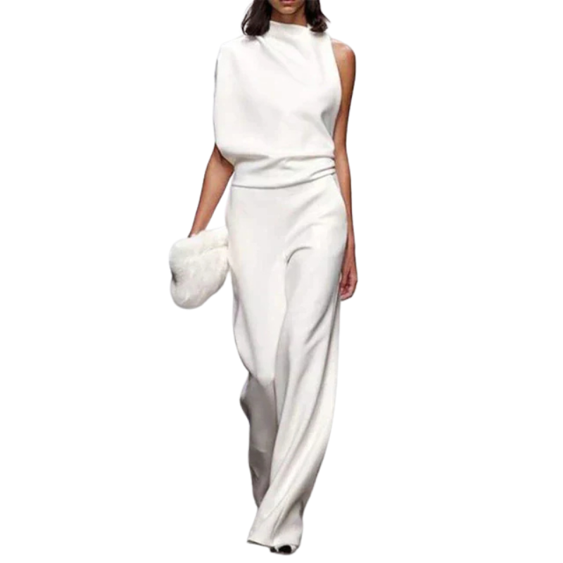 Sloane – Ärmelloser, einfarbiger, rückenfreier Jumpsuit