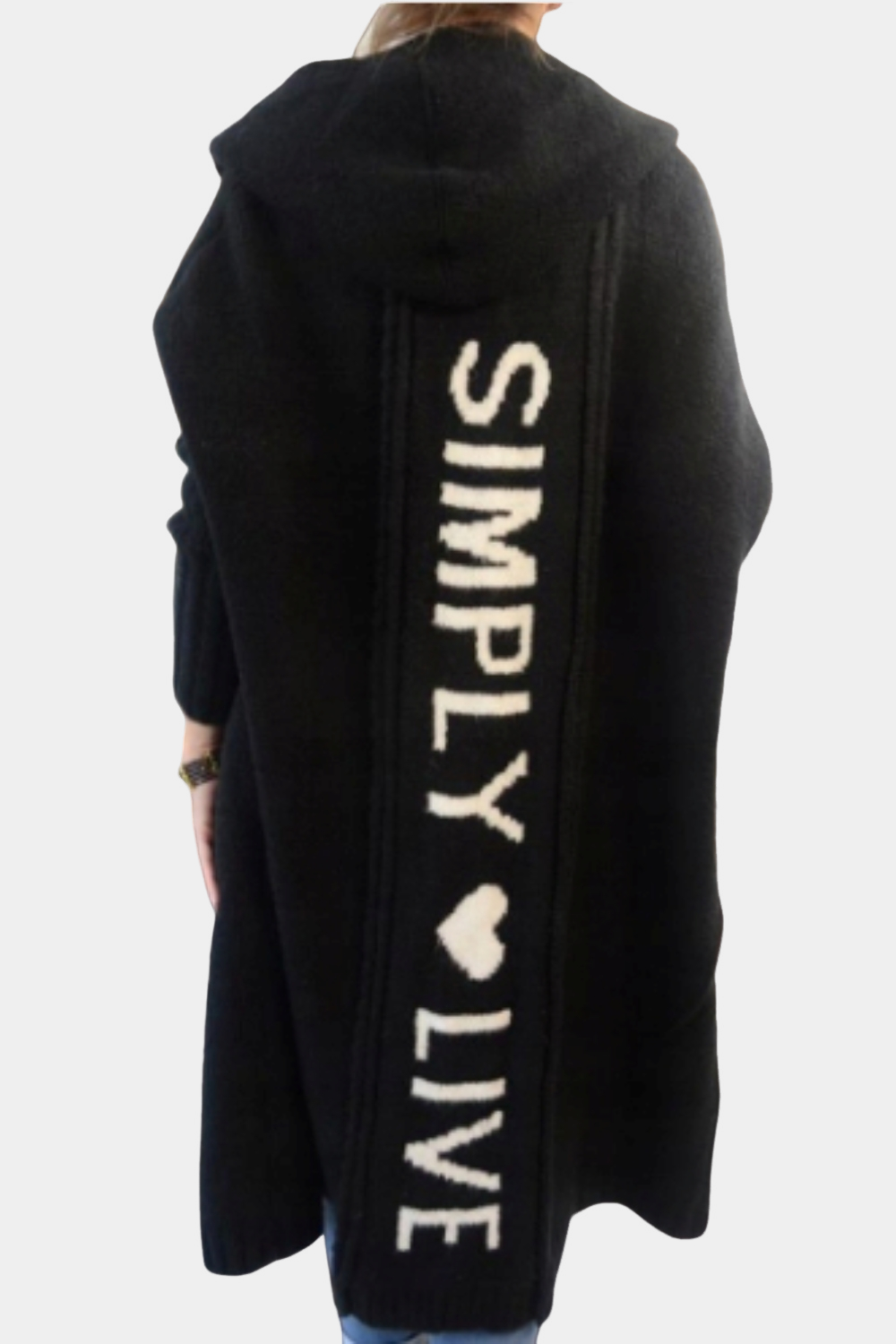 Melyssa - Damen-Strickjacke, lang und leicht offen