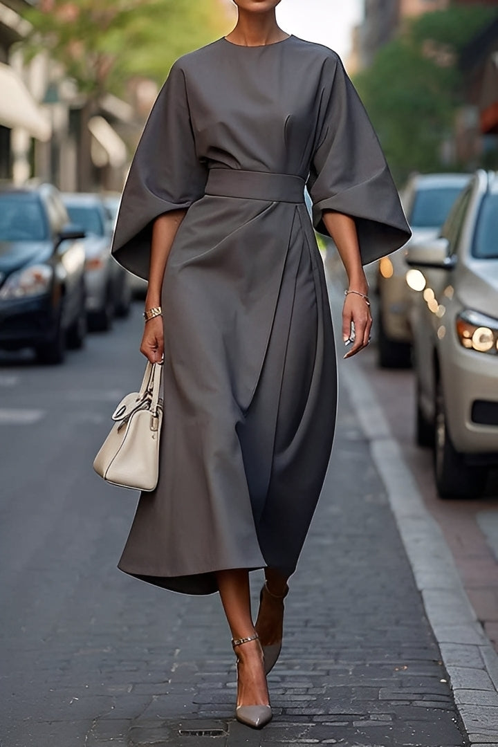 Elena - Elegantes, lässiges Damenkleid mit Gürtel