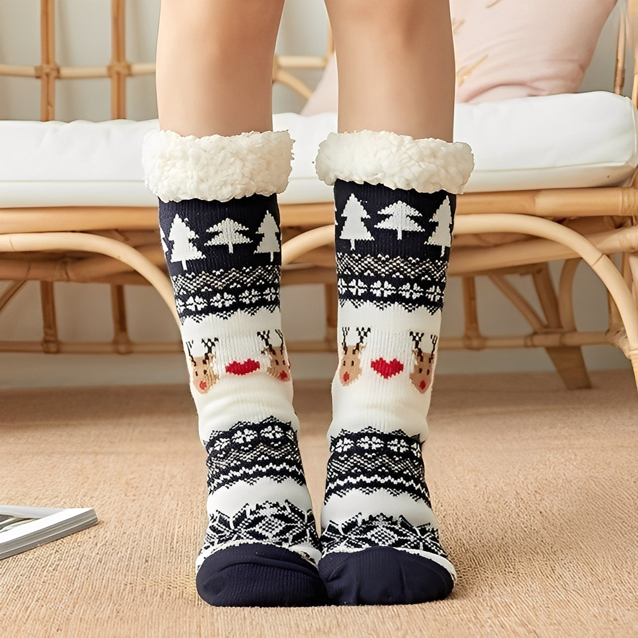 Kassia - Kuschelige Weihnachts-Fußsocken für Damen