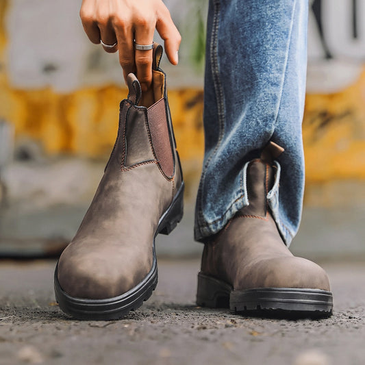 Gilbert - Stilvolle Retro-Lederstiefel für Herren
