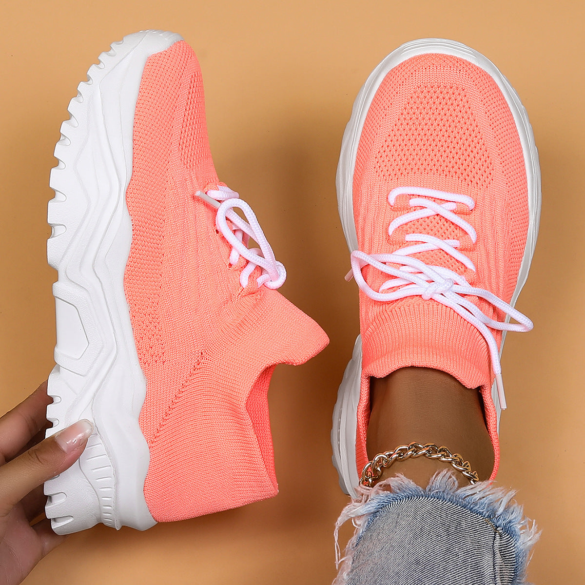 Wendi - Bequeme, lockere Strick-Sneaker für Damen