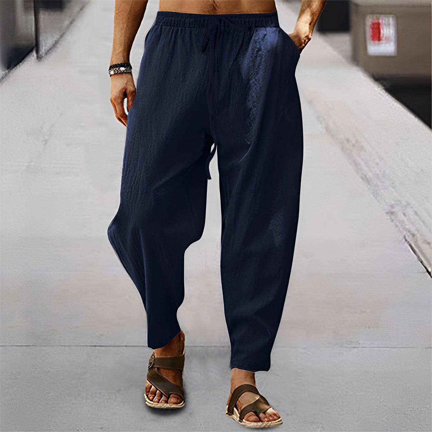 Jaxson - Leichte Leinen-Strandshorts für Herren