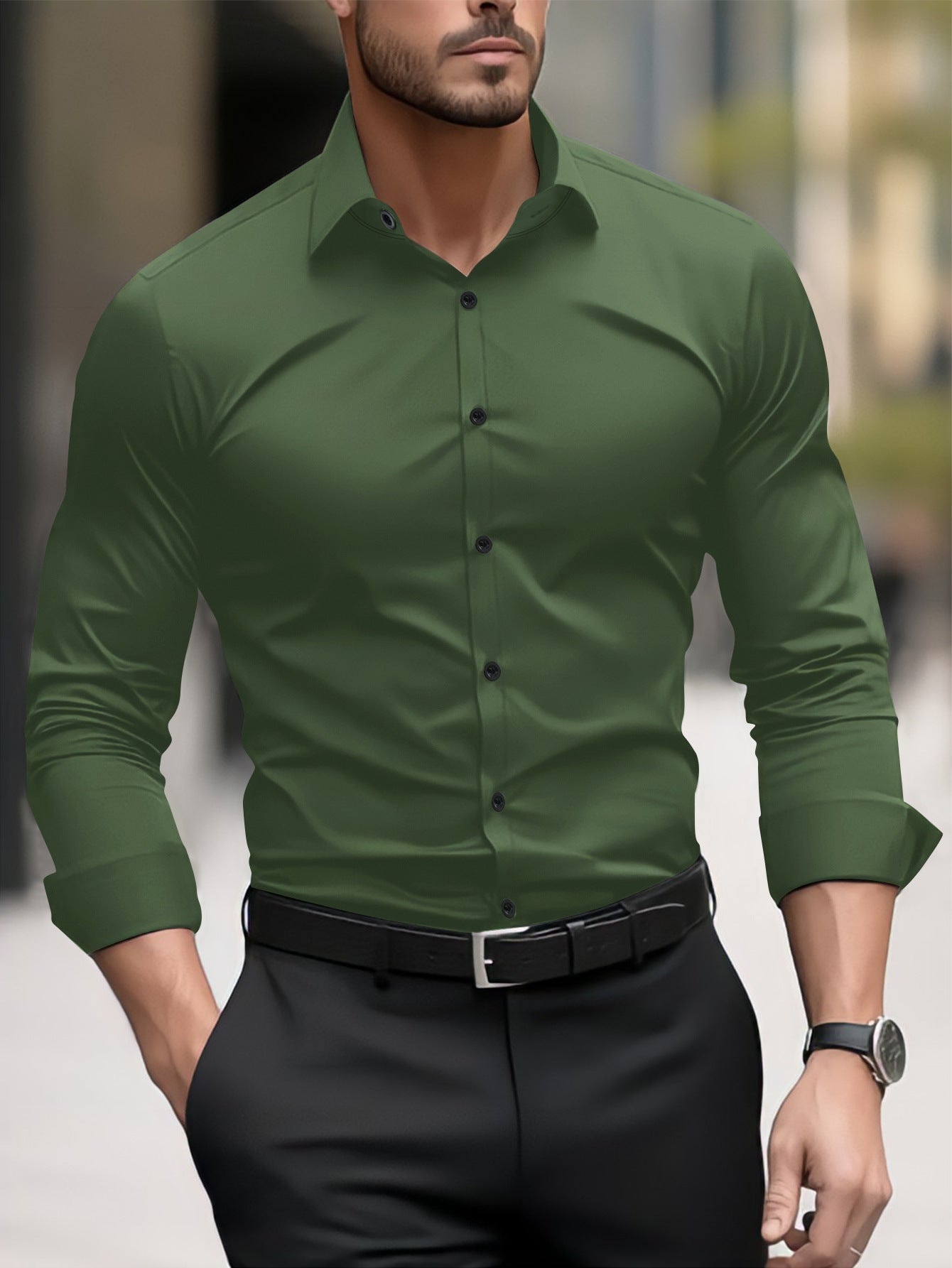 Thomas - Freizeitshirt für Herren mit Kragen