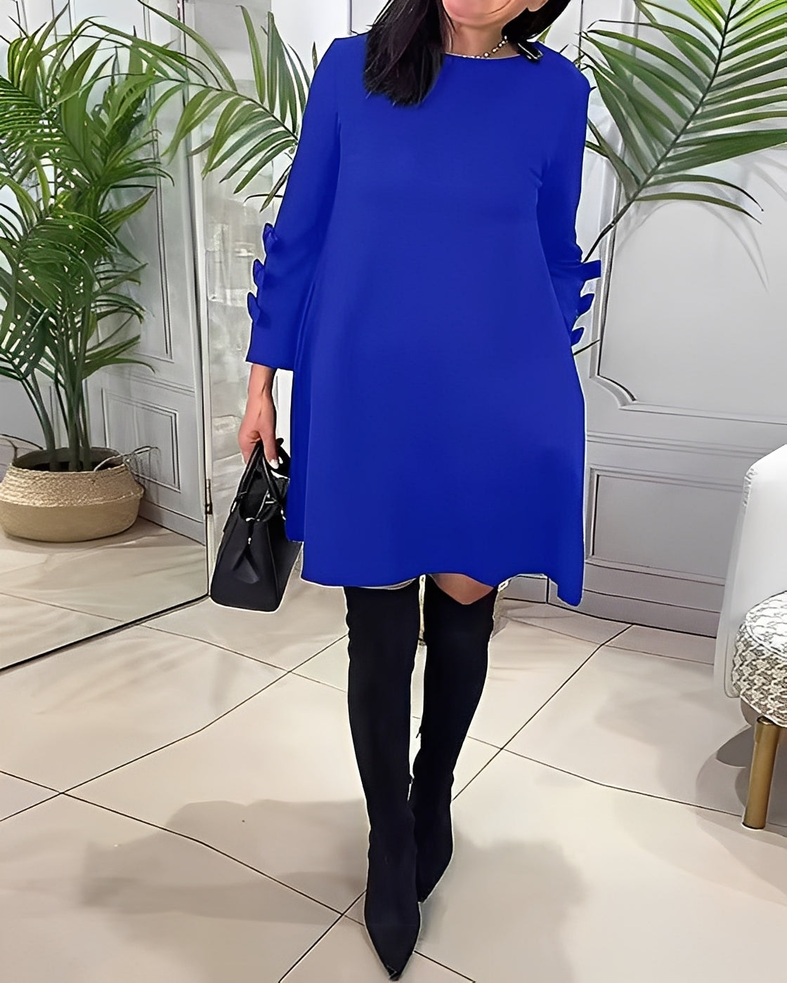 Elenora - Schickes Kleid mit langen Ärmeln für Damen