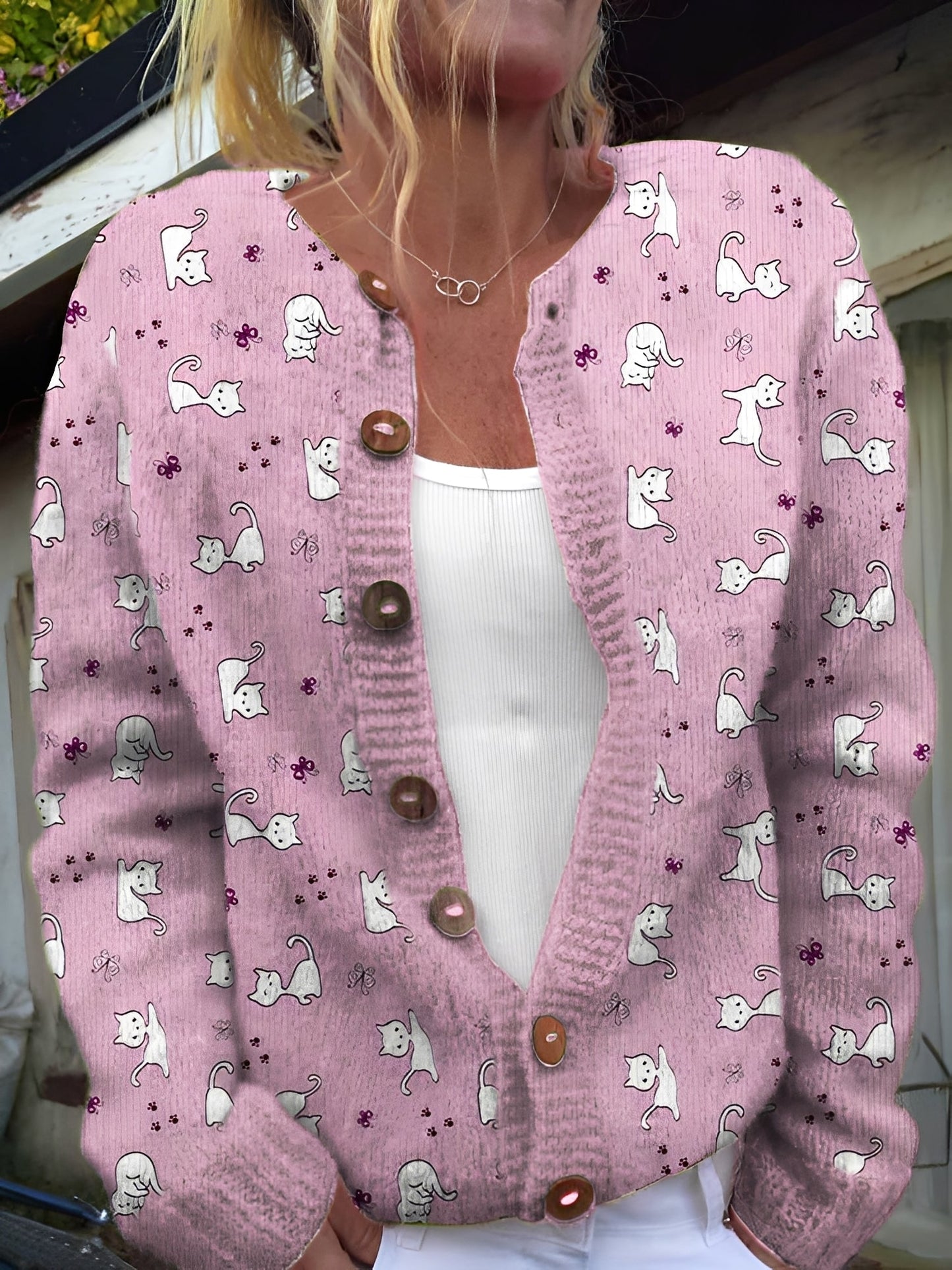 Kandace - Schicker Damen-Cardigan mit Blumenprint