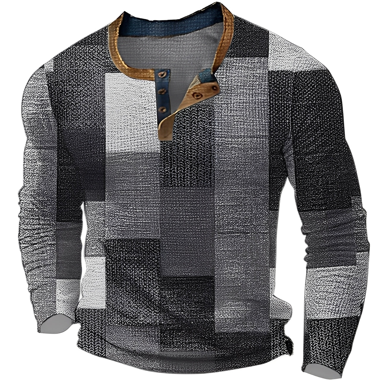 Brennan - Bequemes, bedrucktes Langarmshirt für Herren