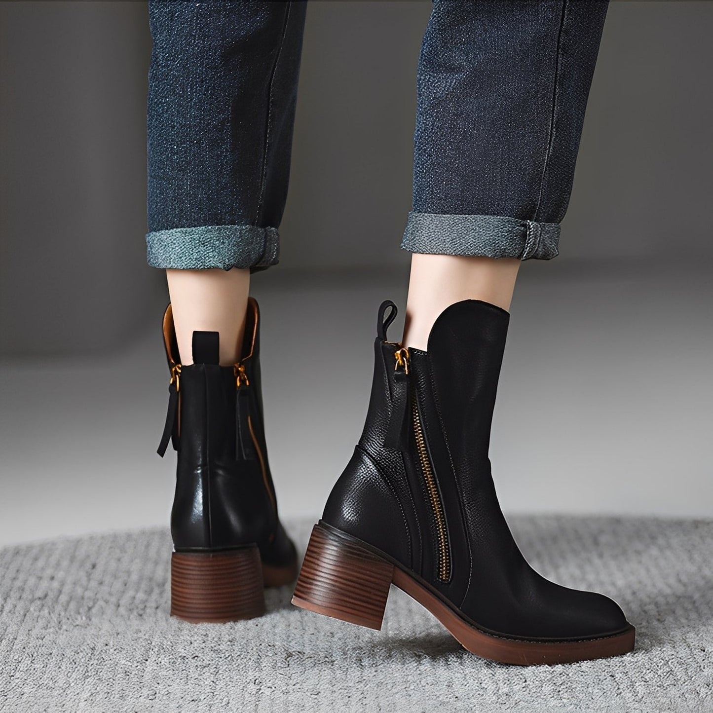 Pamella - Klassische Lederstiefel für Frauen