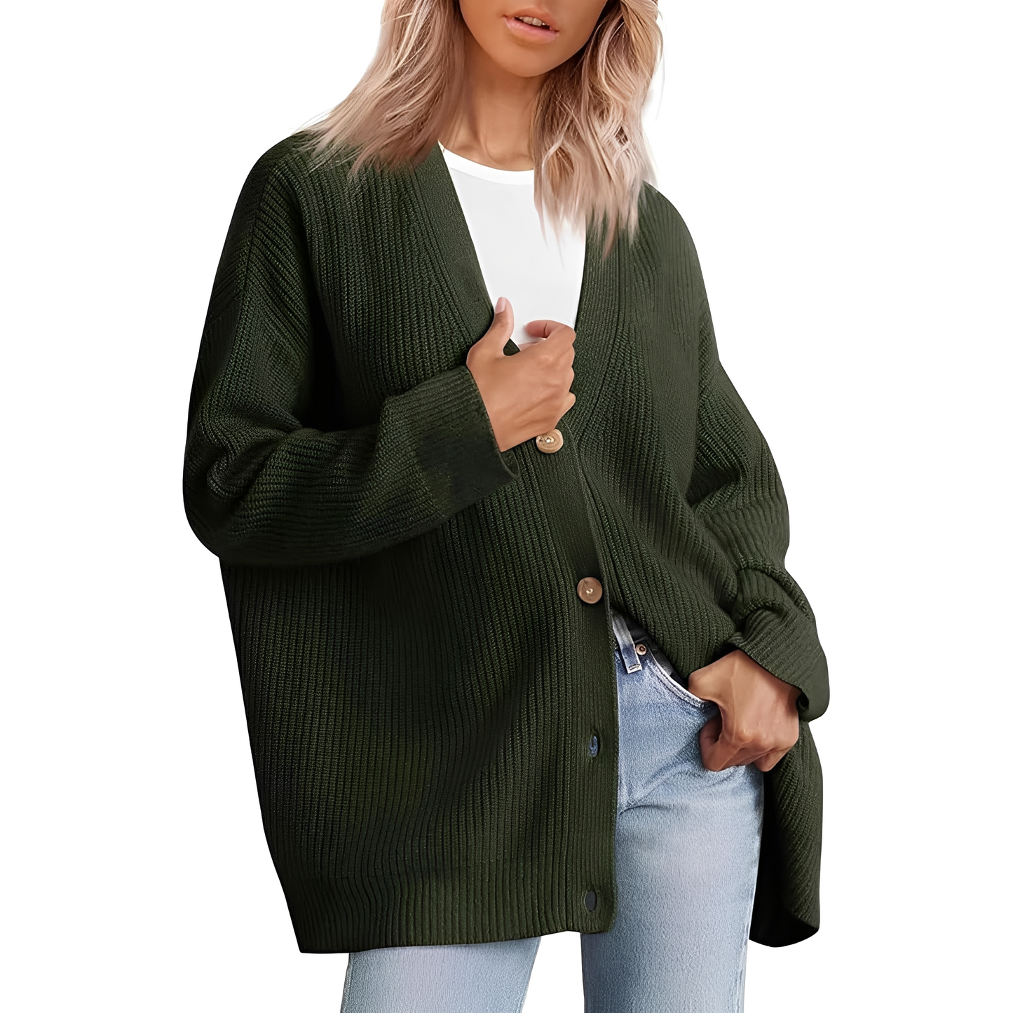 Christal - Bequemer, weit geschnittener Damen-Cardigan