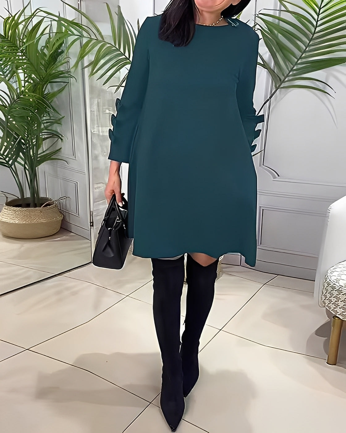 Elenora - Schickes Kleid mit langen Ärmeln für Damen