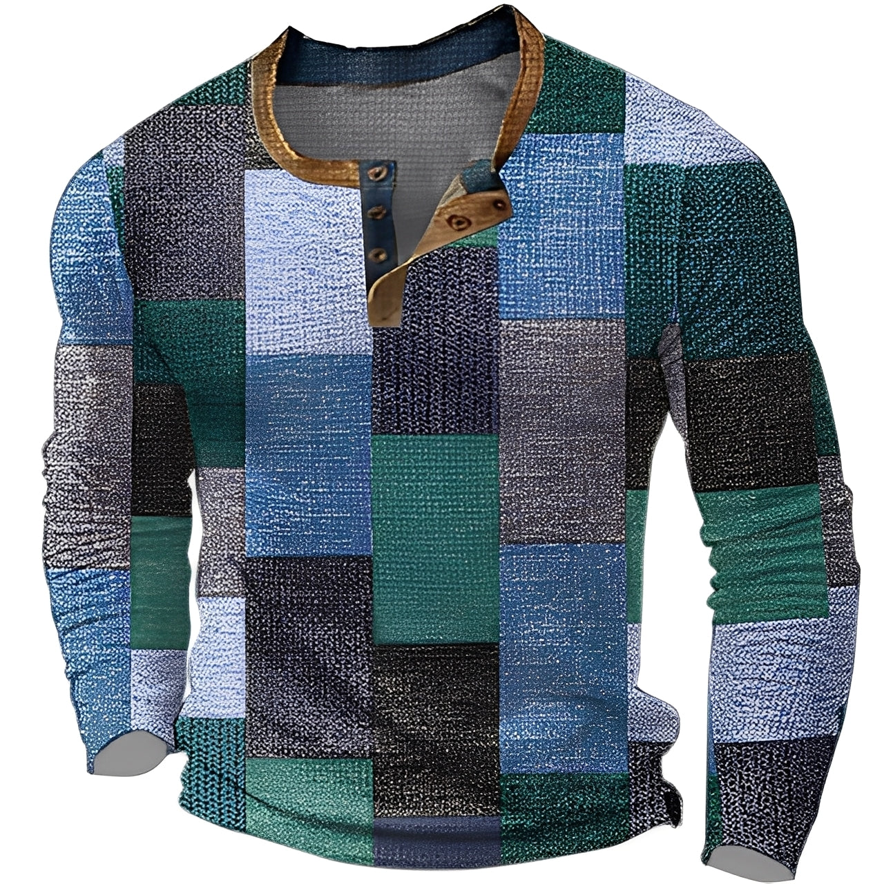 Brennan - Bequemes, bedrucktes Langarmshirt für Herren