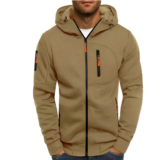 Miller - Komfortable Männerkapuzenjacke mit Reißverschluss