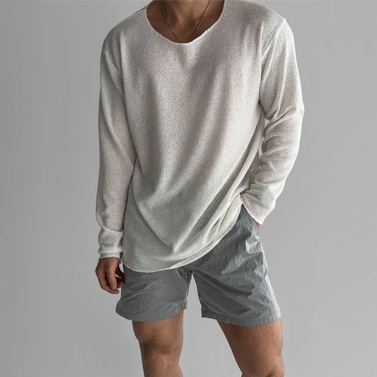 Carter - Bequemes Langarm-Strickshirt für Männer