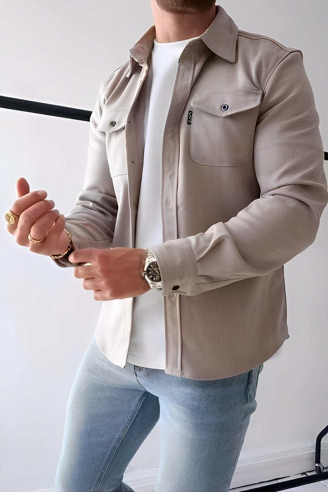 David - Lässiges Hemd für Männer mit Taschen