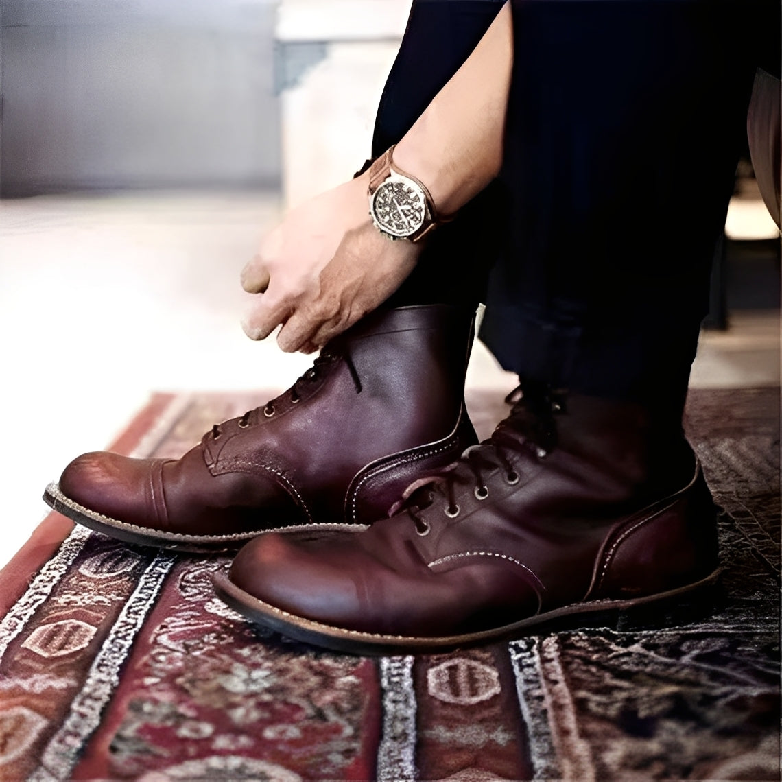 Jaydon - Klassische Herrenschuhe aus Leder mit runder Spitze