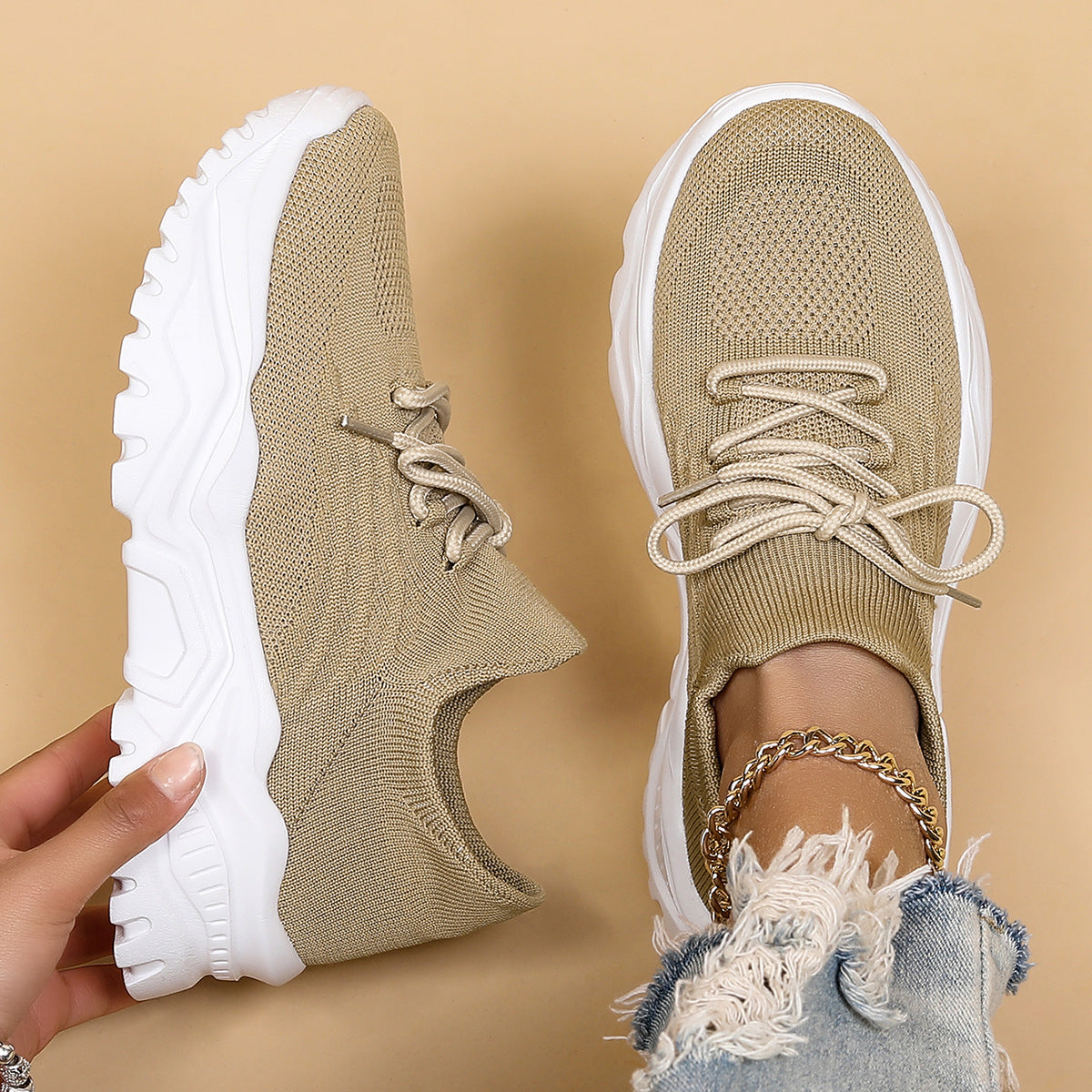 Wendi - Bequeme, lockere Strick-Sneaker für Damen