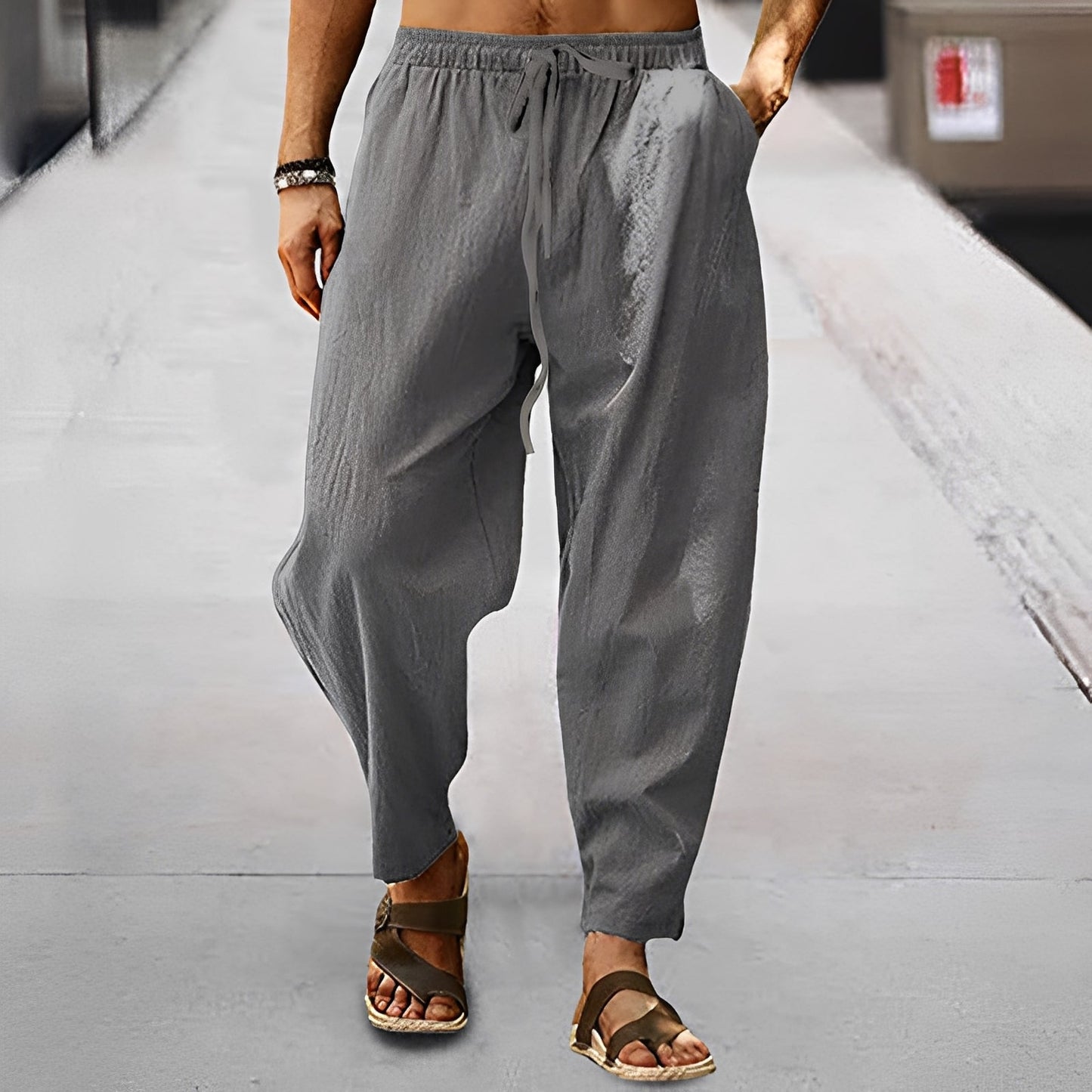 Jaxson - Leichte Leinen-Strandshorts für Herren