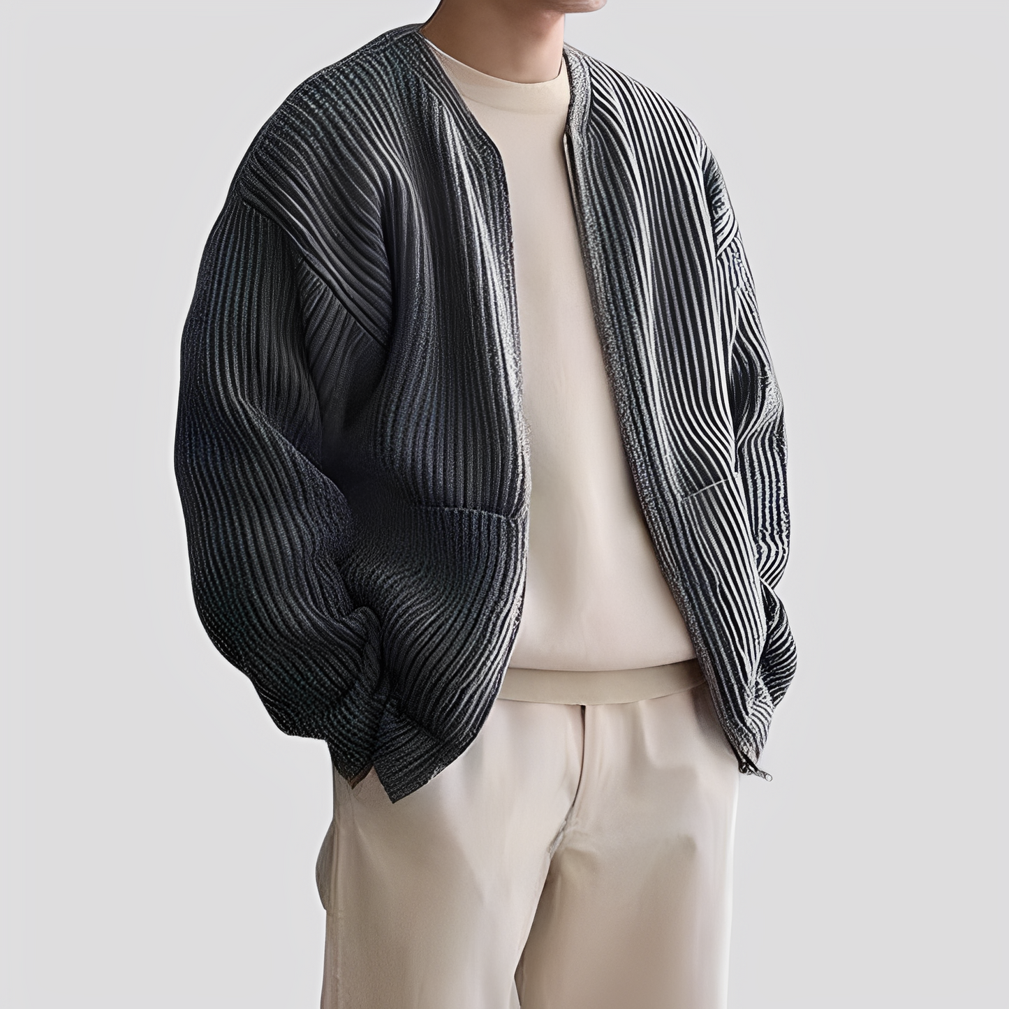 Willy - Bequeme Herren-Strickjacke mit Zipper