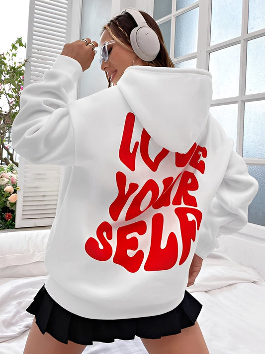 Rebeccah - Locker geschnittener Damen-Hoodie mit Print