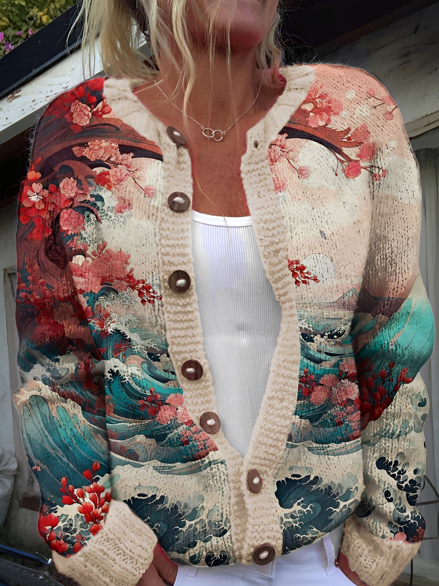 Kandace - Schicker Damen-Cardigan mit Blumenprint