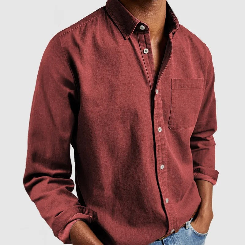Maxime - Bequemes Jeanshemd Weicher Stoffmix