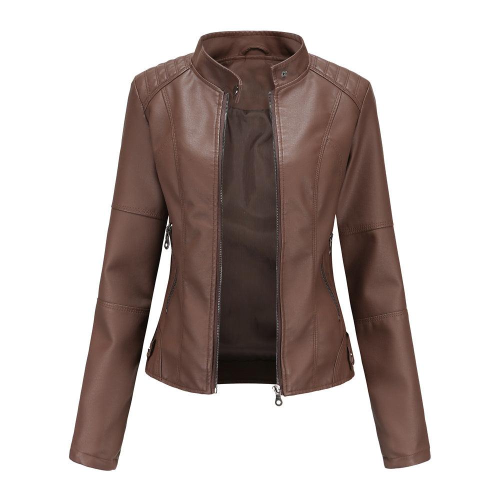 Martha - Modische, enge Damenlederjacke