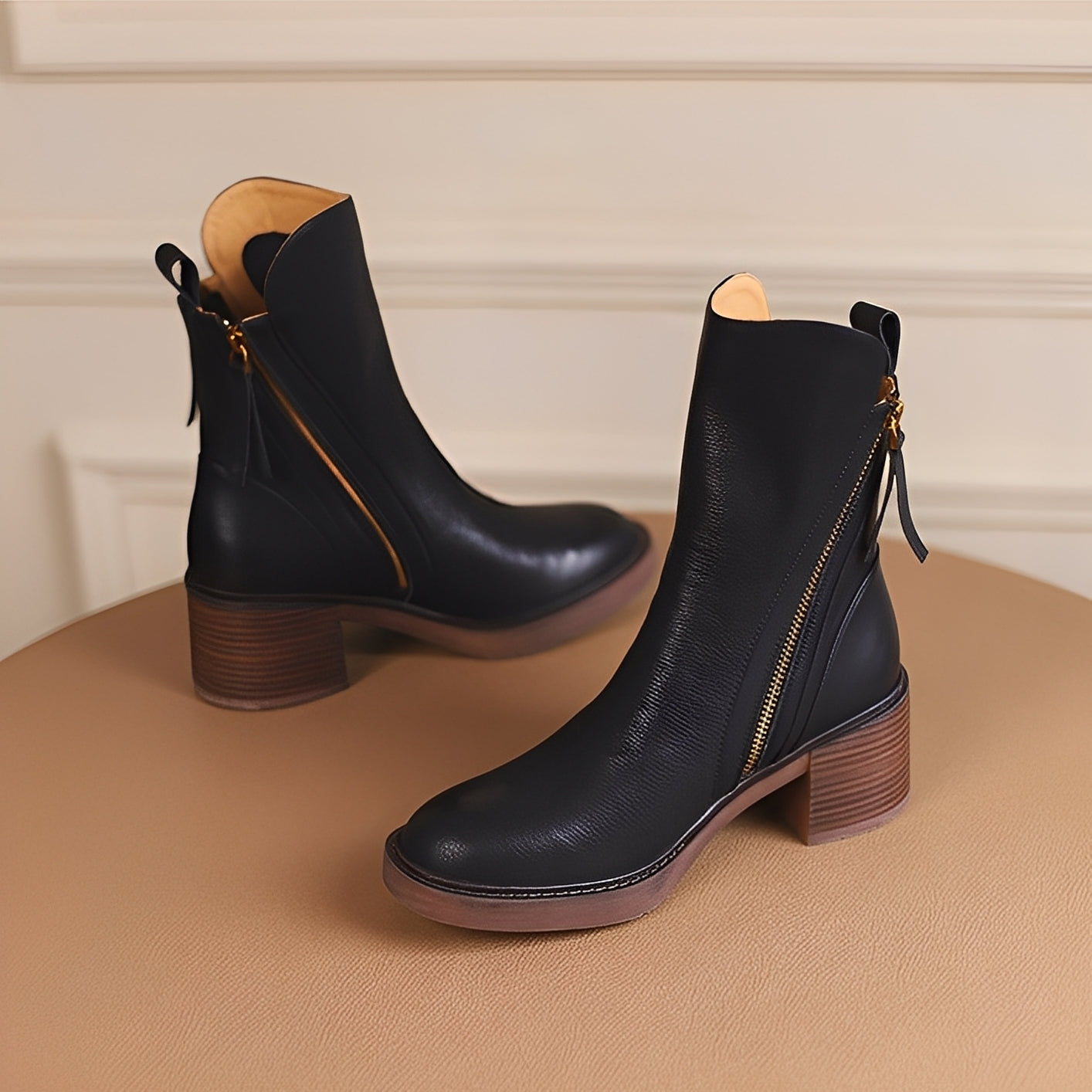 Pamella - Klassische Lederstiefel für Frauen