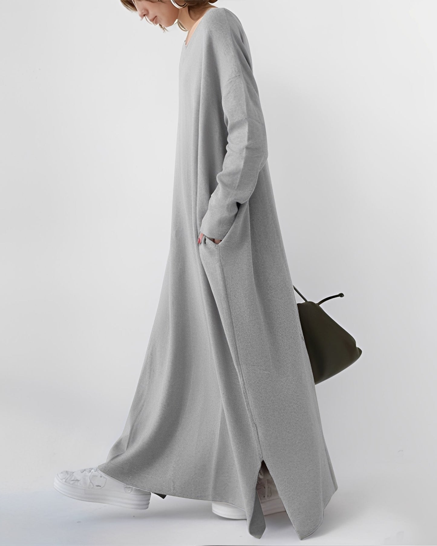 Eliana – Langärmeliges langes Kleid