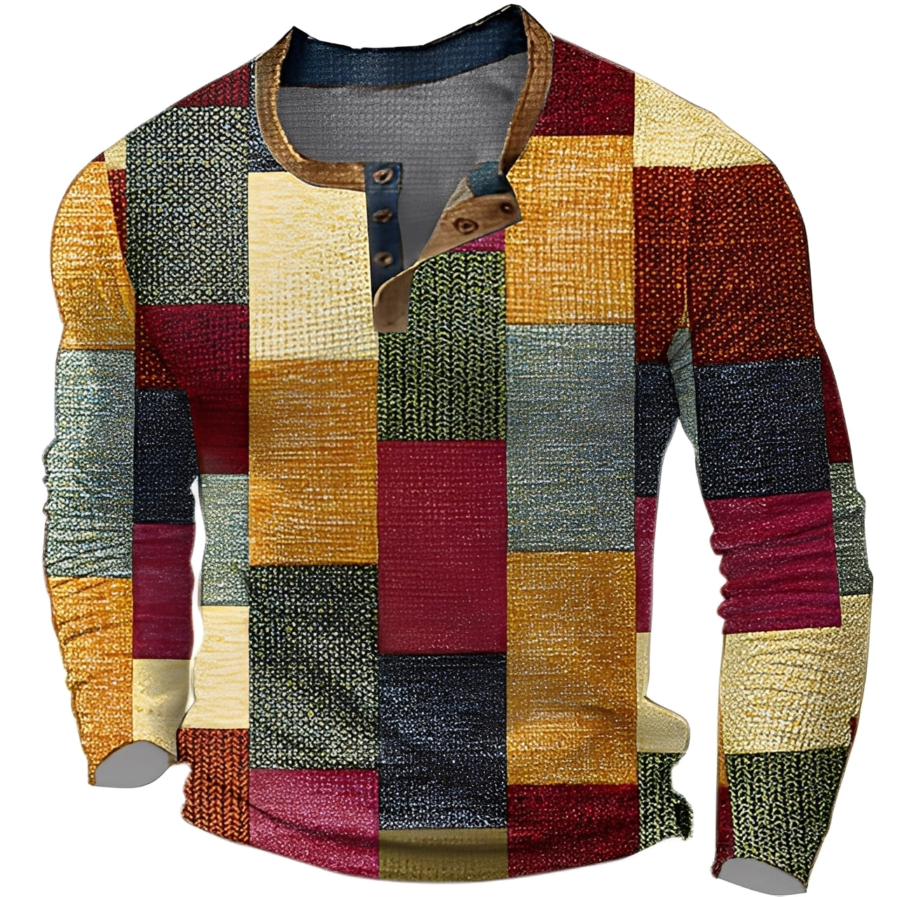 Brennan - Bequemes, bedrucktes Langarmshirt für Herren