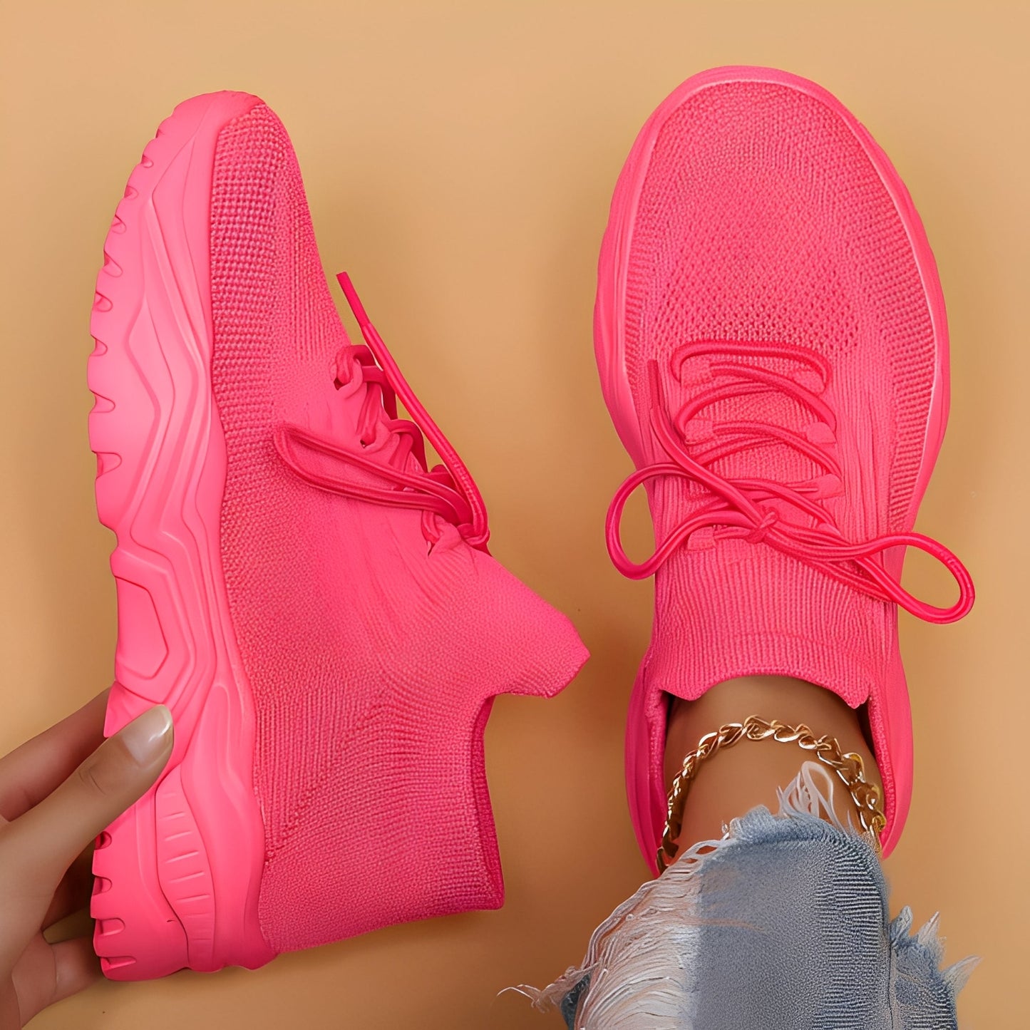 Wendi - Bequeme, lockere Strick-Sneaker für Damen